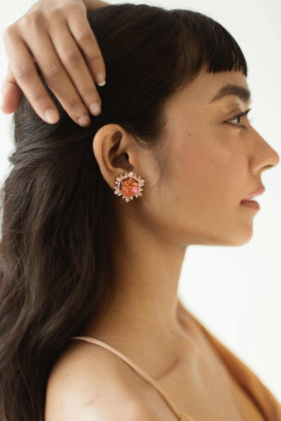 Esme Sparrow Earrings fashion jewellery pink white online shopping melange singapore indian designer wear