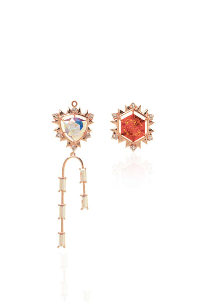 Esme Sparrow Earrings fashion jewellery pink white online shopping melange singapore indian designer wear