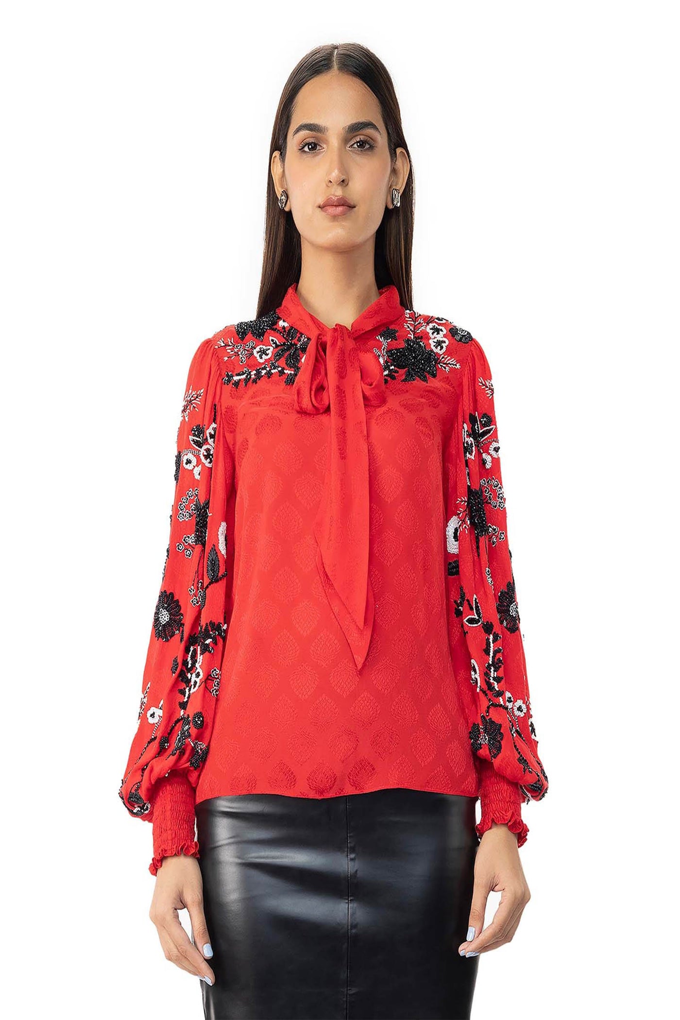 Gaya Adiya Top Red western indian designer wear online shopping melange singapore