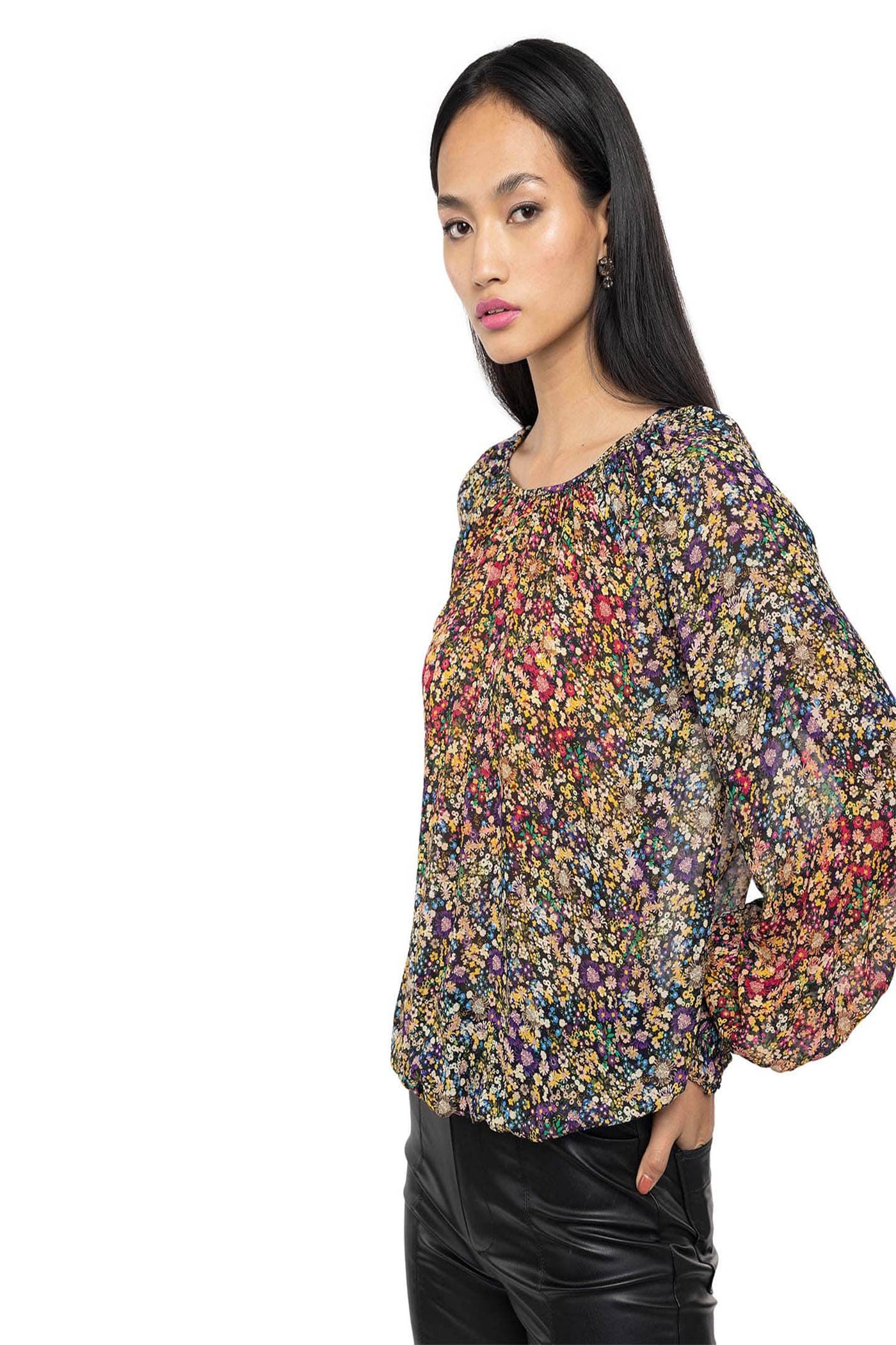 Gaya Allium Top Multi-color western indian designer wear online shopping melange singapore