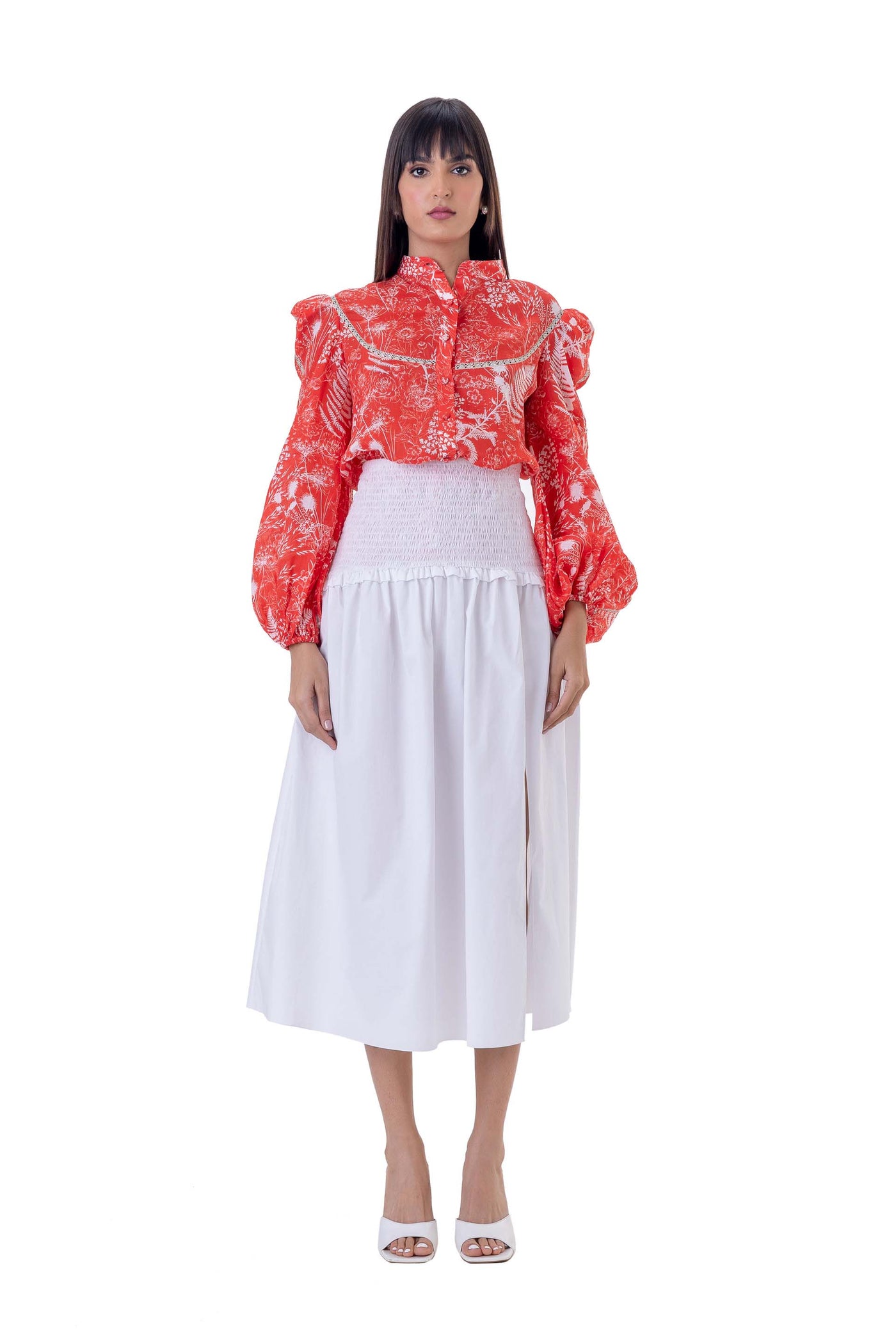 gaya Lily Skirt white western indian designer wear online shopping melange singapore