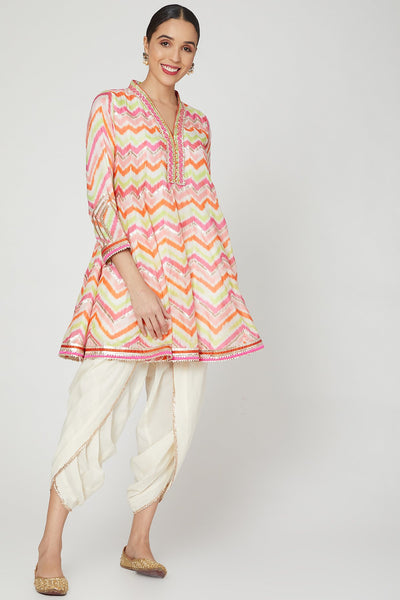 Gopi vaid - Sitara - Utsav Short Anarkali with Dhoti - Indian Designer wear Online Shopping