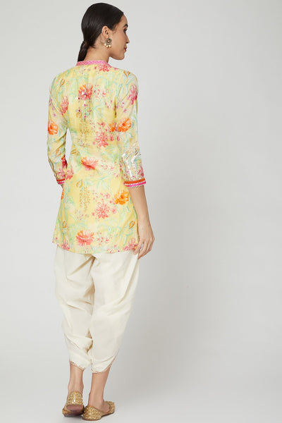 Utsav Short Tunic With Dhoti