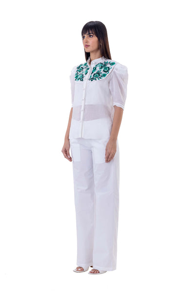 gaya Adel Top white western indian designer wear online shopping melange singapore