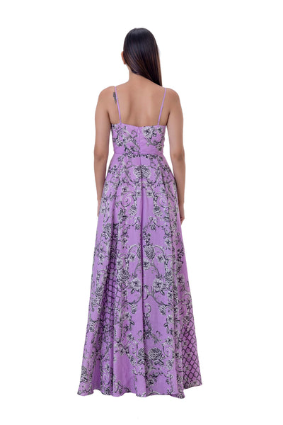 gaya Clementi Dress purple western indian designer wear online shopping melange singapore