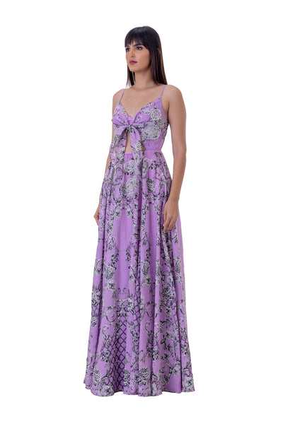 gaya Clementi Dress purple western indian designer wear online shopping melange singapore
