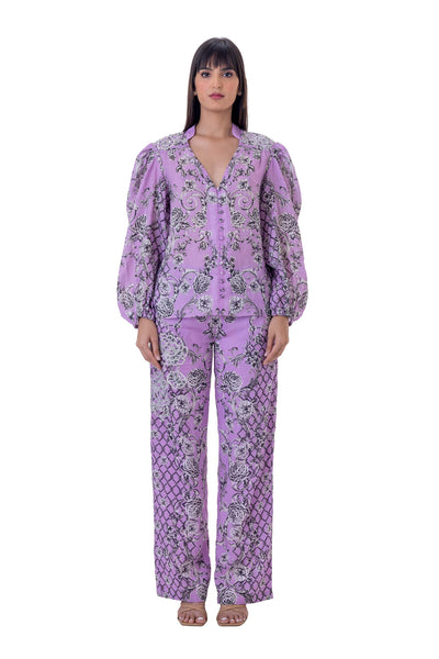 gaya Florian Set purple western indian designer wear online shopping melange singapore