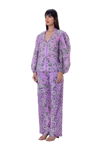gaya Florian Set purple western indian designer wear online shopping melange singapore