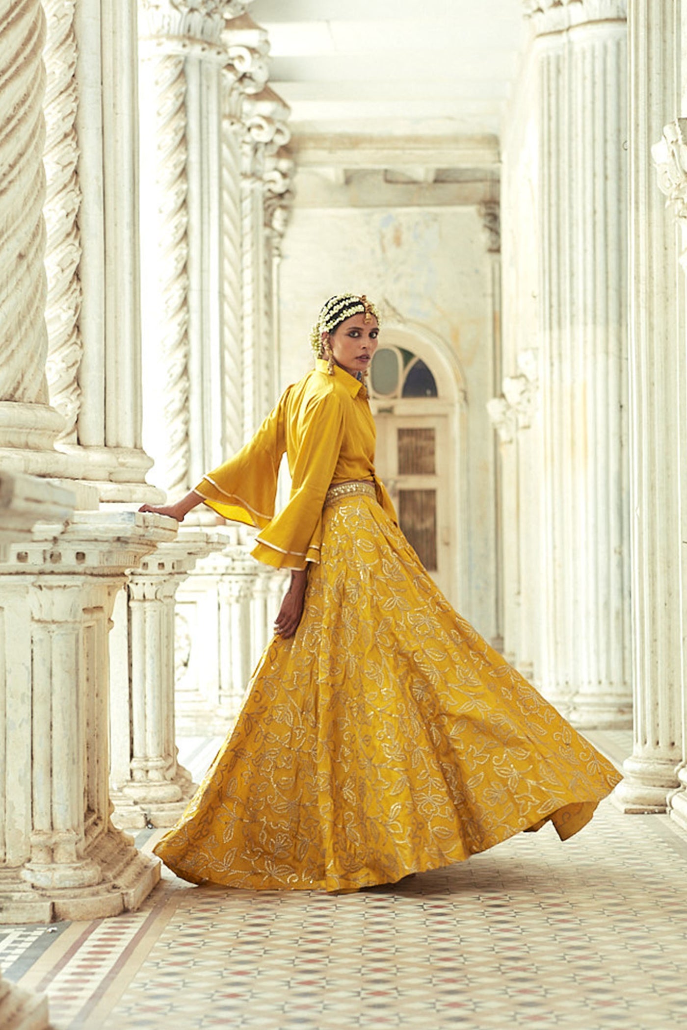 Gopi Vaid Aqueedat Skirt Set festive indian designer womenswear fashion online shopping melange singapore