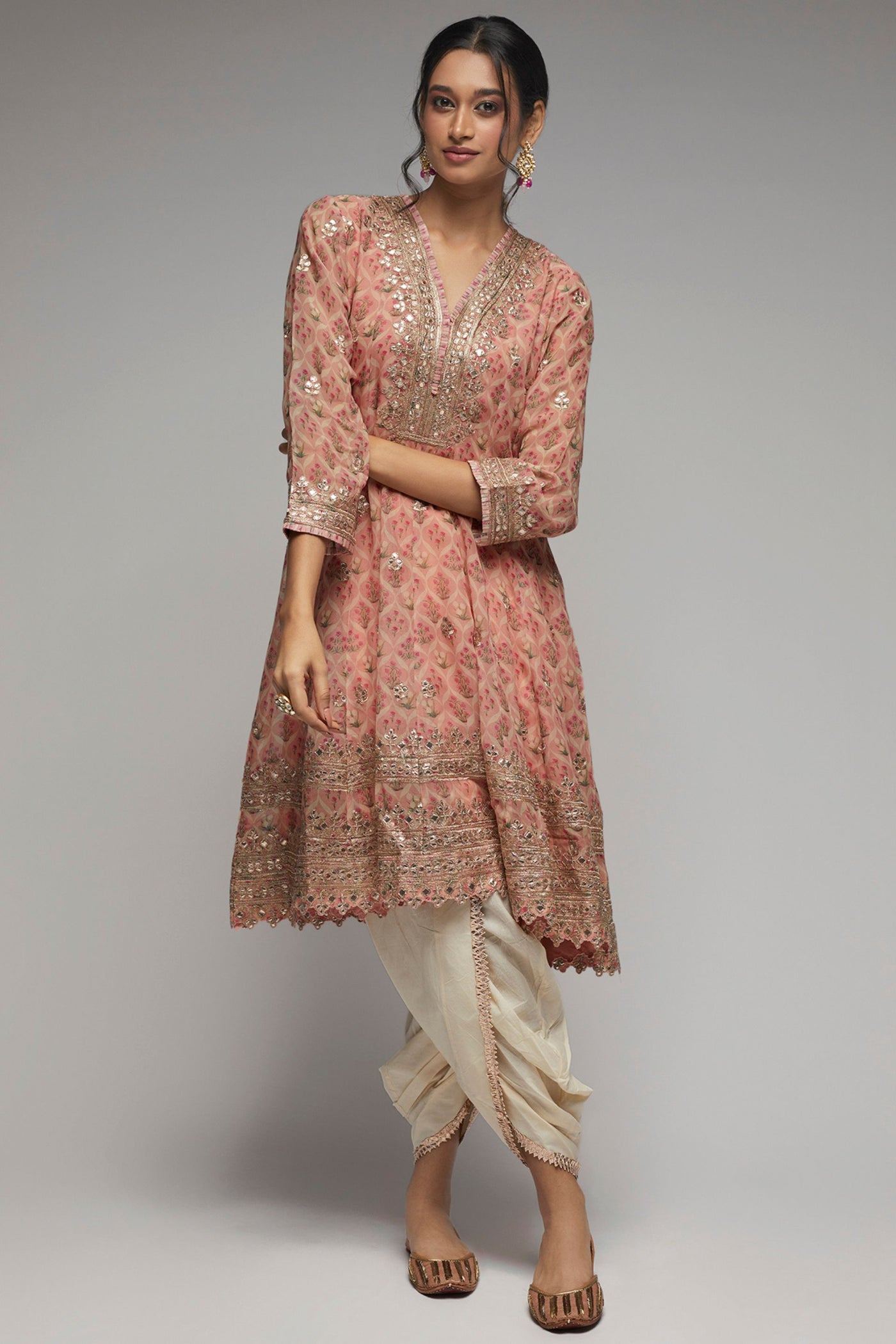 Gopi Nusrat dhoti set blush pink indian designer womenswear fashion online shopping melange singapore