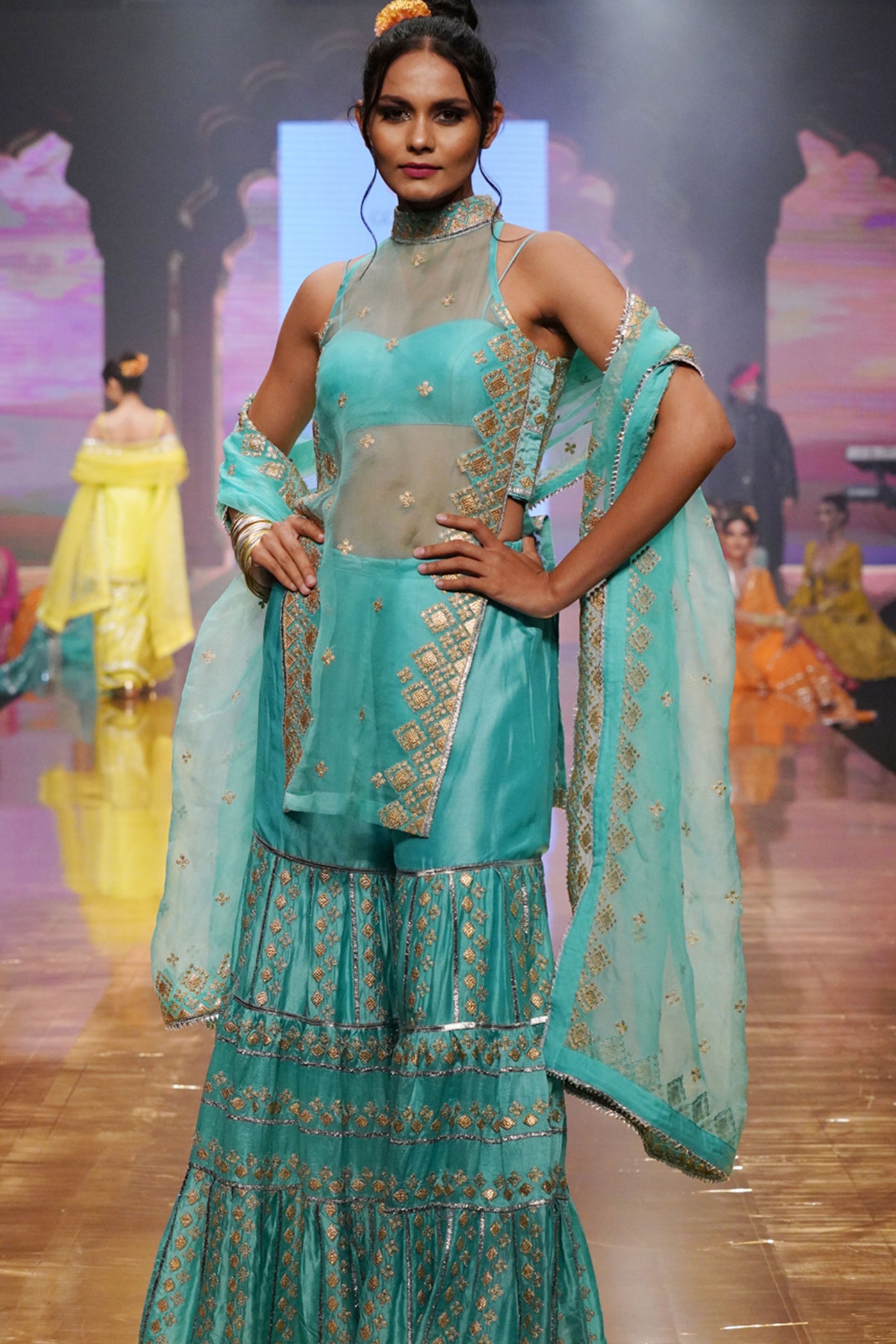 Gopi Vaid Kaya Sharara festive indian designer womenswear fashion online shopping melange singapore