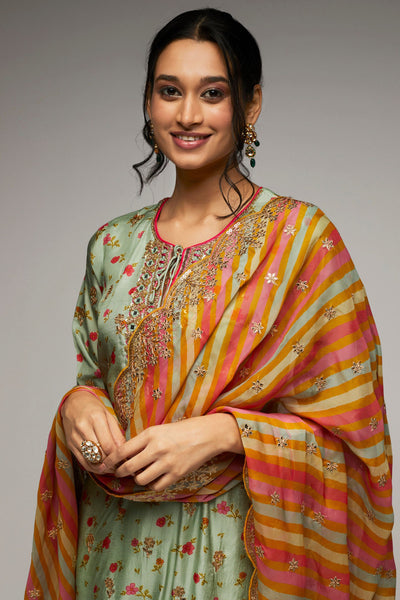 Gopi Vaid Rashida tunic blue indian designer womenswear fashion online shopping melange singapore
