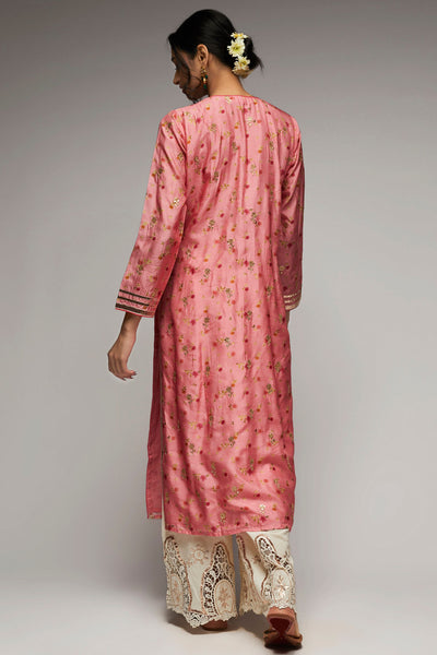 Gopi Vaid Rashida tunic palazzo set with dupatta pink indian designer womenswear fashion online shopping melange singapore