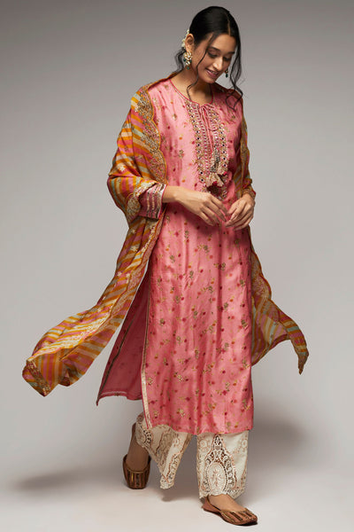 Gopi Vaid Rashida tunic Pink indian designer womenswear fashion online shopping melange singapore