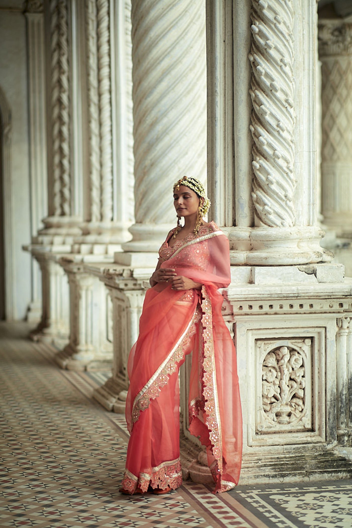 Gopi Vaid Uzvi Saree festive indian designer womenswear fashion online shopping melange singapore