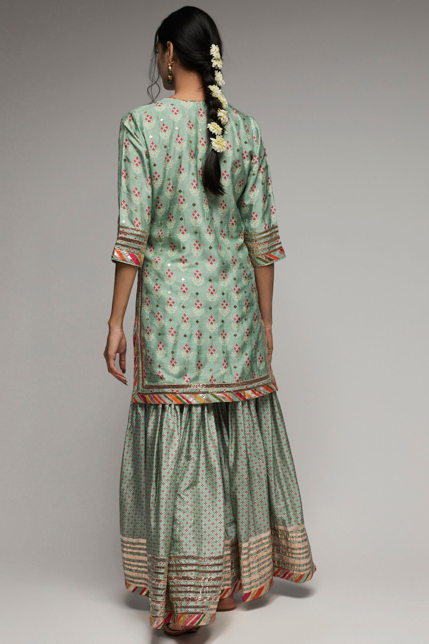 Gopi Tilla short garara set blue indian designer womenswear fashion online shopping melange singapore
