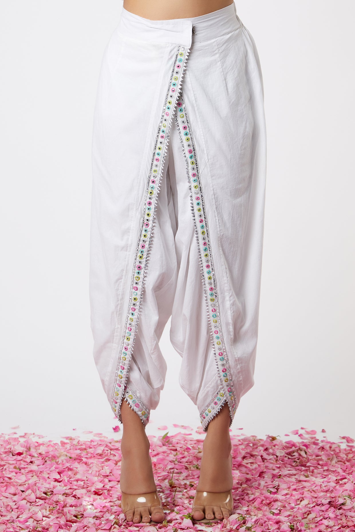 Gopi vaid Noor AG With Dhoti Ivory festive indian designer wear online shopping melange singapore