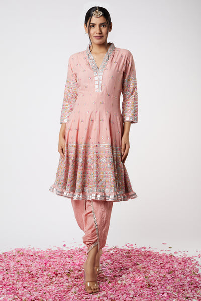Gopi vaid Noor AG With Dhoti Pink festive indian designer wear online shopping melange singapore