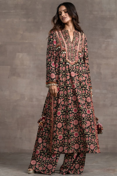 Tarun Tahiliani Floral Printed Mulmul Kurt festive indian designer wear online shopping melange singapore