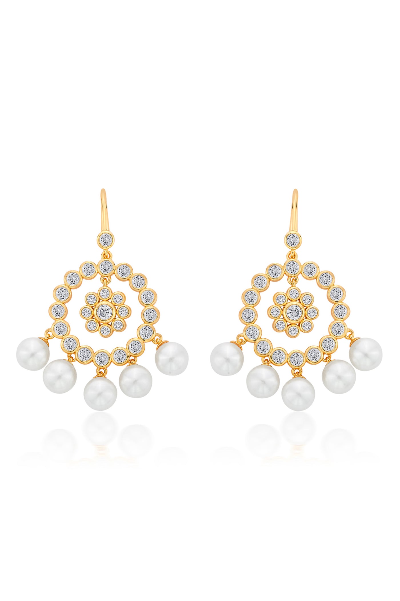 isharya Amara CZ Pearl Jhumka Earring fashion jewellery online shopping melange singapore indian designer wear