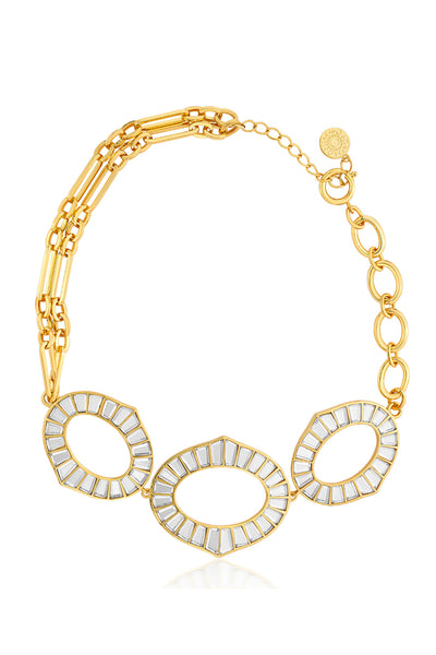 isharya Amara Double Hue Mirror Choker Necklace fashion jewellery online shopping melange singapore indian designer wear