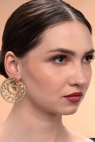isharya Amara Lattice Swirl Earrings fashion jewellery online shopping melange singapore indian designer wear