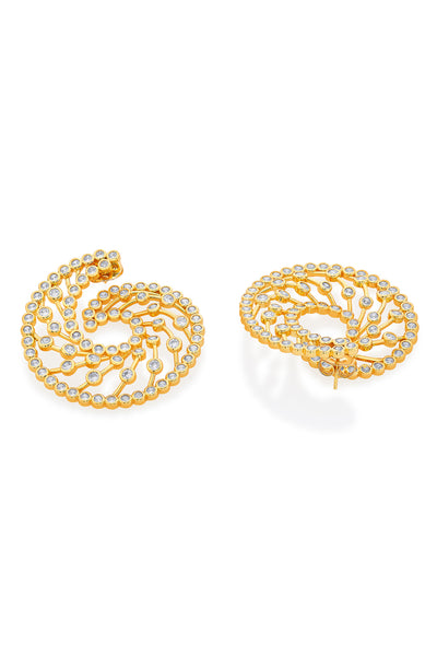 isharya Amara Lattice Swirl Earrings fashion jewellery online shopping melange singapore indian designer wear