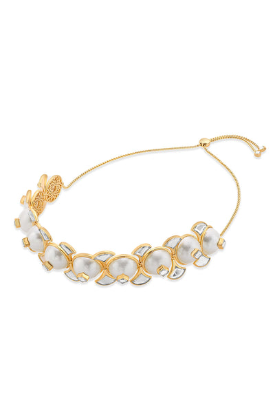 isharya Amara Mirror Pearl Choker Necklace fashion jewellery online shopping melange singapore indian designer wear