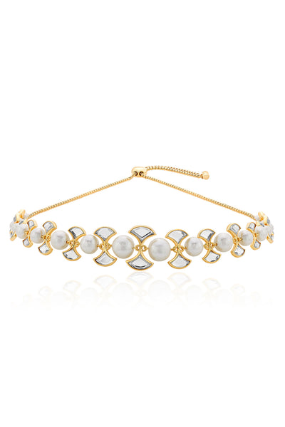Isharya Amara Mirror Pearl Necklace fashion jewellery online shopping melange singapore indian designer wear