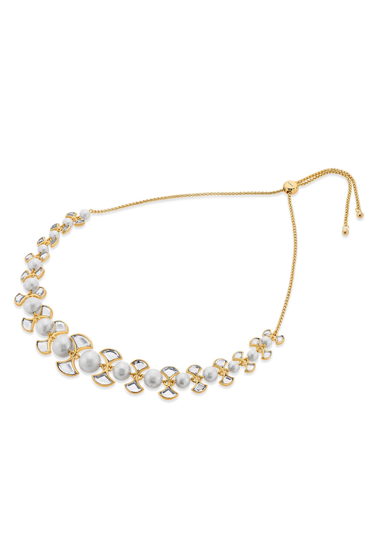 Isharya Amara Mirror Pearl Necklace fashion jewellery online shopping melange singapore indian designer wear