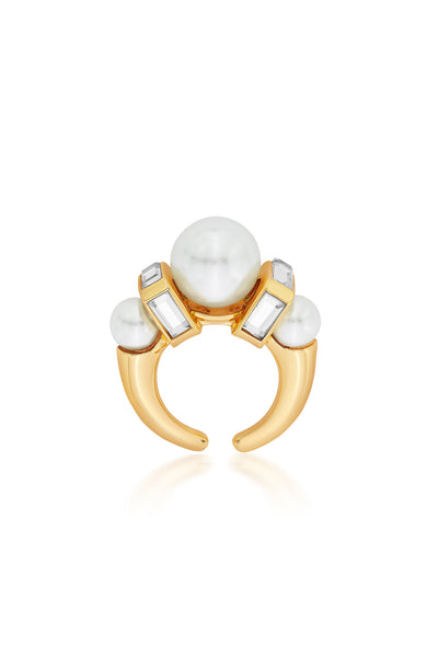 Isharya Amara Mirror Pearl Ring fashion jewellery online shopping melange singapore indian designer wear