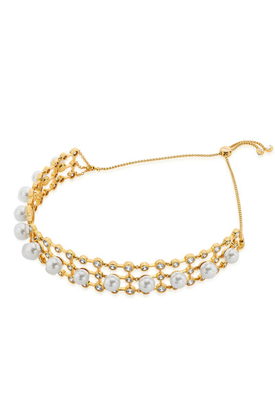 isharya Amara Pearl CZ Choker Necklace fashion jewellery online shopping melange singapore indian designer wear