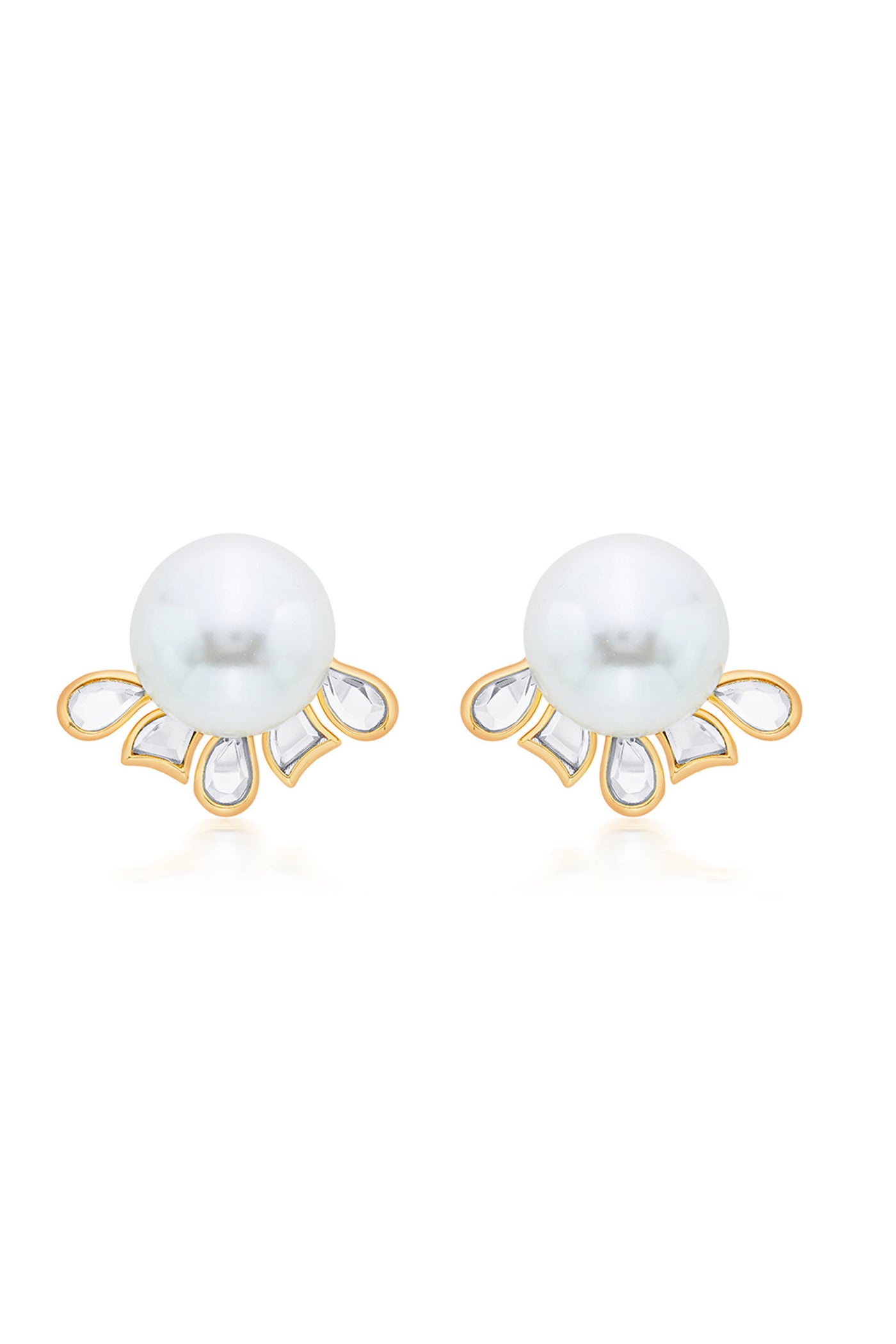 isharya Amara Pearl Flower Earrings fashion jewellery online shopping melange singapore indian designer wear
