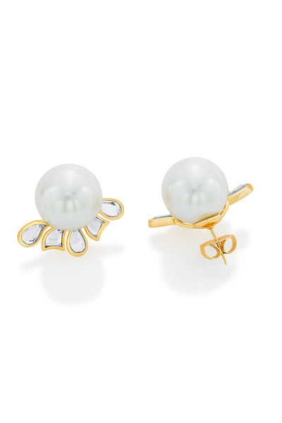 isharya Amara Pearl Flower Earrings fashion jewellery online shopping melange singapore indian designer wear