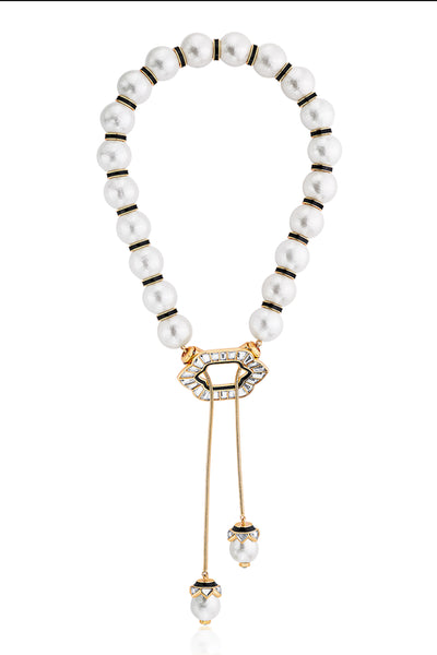 Isharya Amara Pearl String Choker Necklace fashion jewellery indian designer fashion online shopping melange singapore