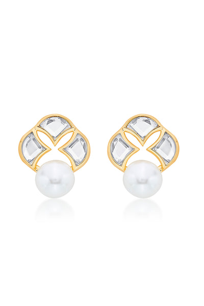 isharya Amara Statement Pearl Stud Earrings fashion jewellery online shopping melange singapore indian designer wear