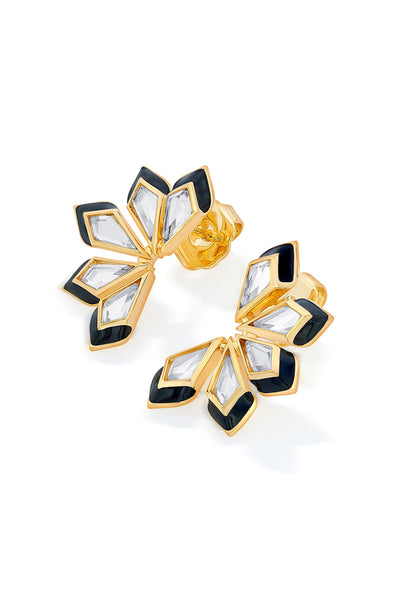 Isharya Amina Mirror Flower Earrings fashion jewellery indian designer fashion online shopping melange singapore