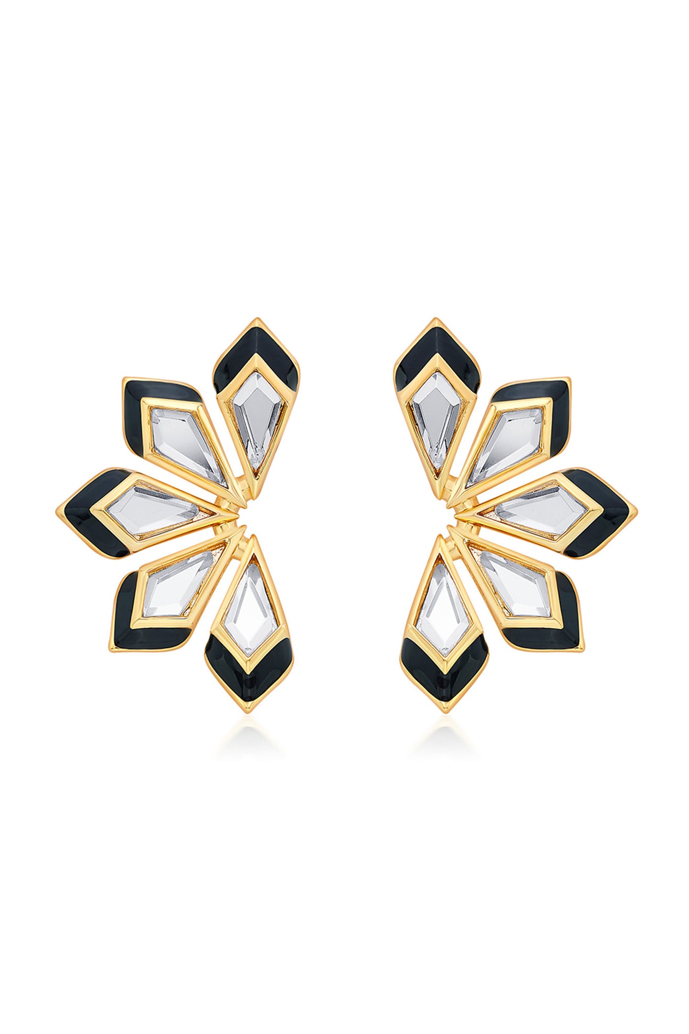 Isharya Amina Mirror Flower Earrings fashion jewellery indian designer fashion online shopping melange singapore