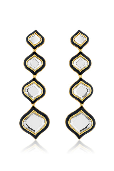 Isharya Amina Mirror Minaret Earrings fashion jewellery indian designer fashion online shopping melange singapore