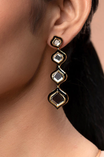 Isharya Amina Mirror Minaret Earrings fashion jewellery indian designer fashion online shopping melange singapore