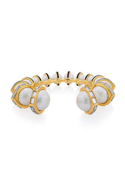 Isharya Amina Mirror Pearl Cuff fashion jewellery indian designer fashion online shopping melange singapore