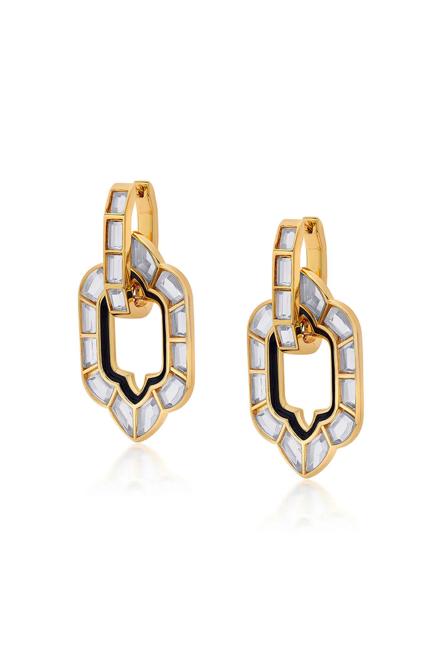 Amina Mirror Short Earrings