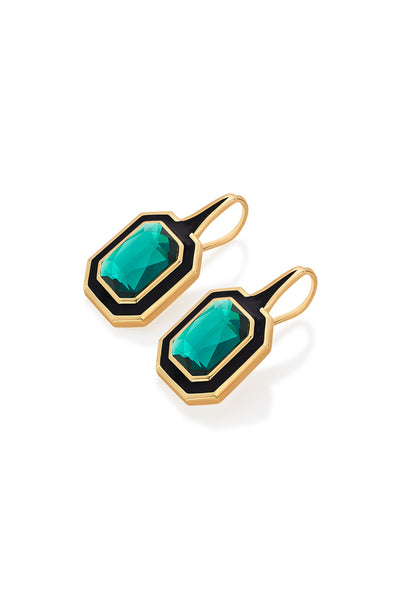 Isharya B-dazzle Green Crystal Drop Earrings In 18Kt Gold Plated fashion jewellery online shopping melange singapore indian designer wear