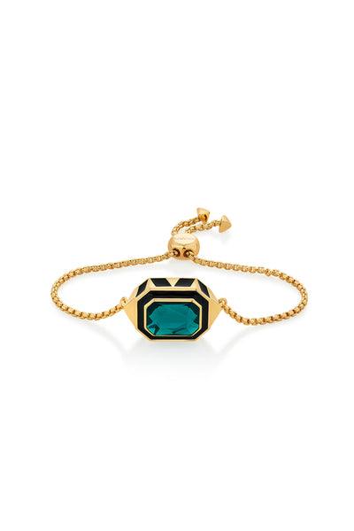 Isharya B-dazzle Green Crystal Enamel Bracelet In 18Kt Gold Plated fashion jewellery online shopping melange singapore indian designer wear