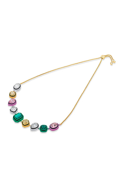 Isharya Banger Multi-Color Crystal Choker In 18Kt Gold Plated fashion jewellery online shopping melange singapore indian designer wear