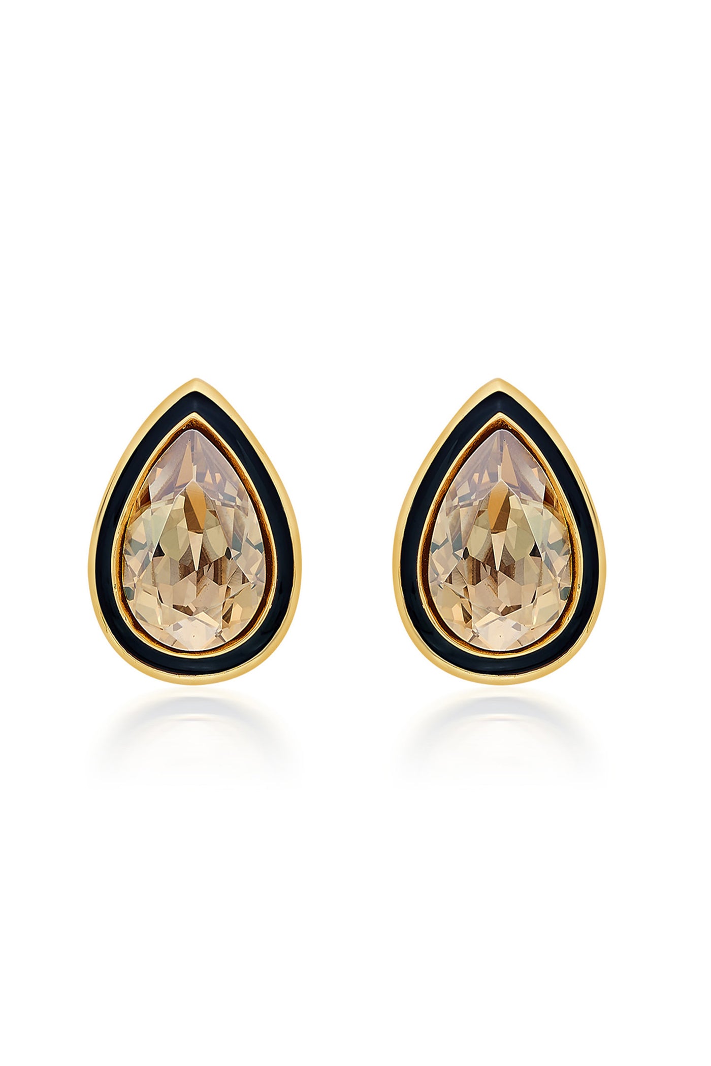 Isharya Bling Crystal Studs In 18Kt Gold Plated fashion jewellery online shopping melange singapore indian designer wear