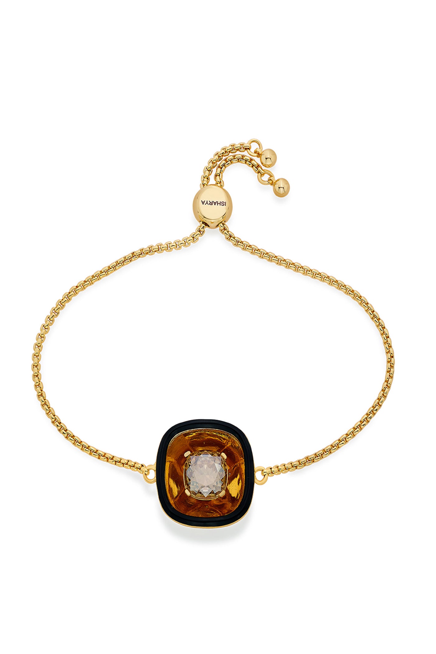 Isharya Bling Glory Wrap Crystal Bracelet In 18Kt Gold Plated fashion jewellery online shopping melange singapore indian designer wear