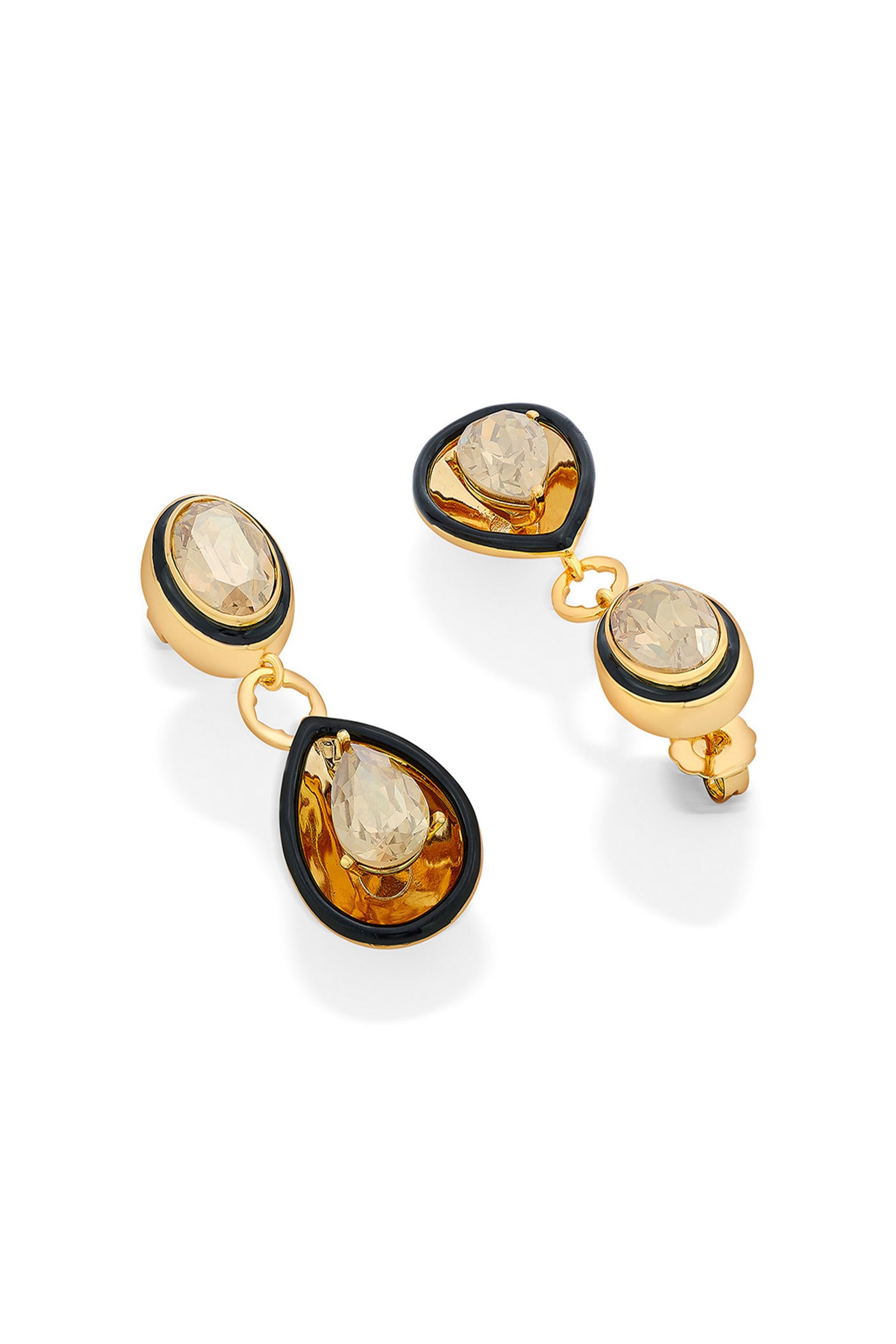 Isharya Bling Glory Wrap Crystal Earrings In 18Kt Gold Plated fashion jewellery online shopping melange singapore indian designer wear