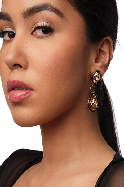 Isharya Bling Glory Wrap Crystal Earrings In 18Kt Gold Plated fashion jewellery online shopping melange singapore indian designer wear