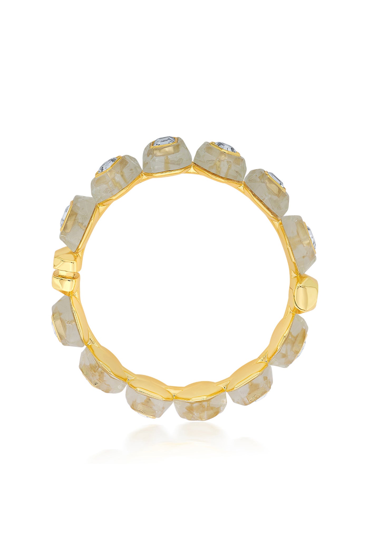 Isharya Bling Infinity Cut Crystal Bangle In 18Kt Gold Plated fashion jewellery online shopping melange singapore indian designer wear